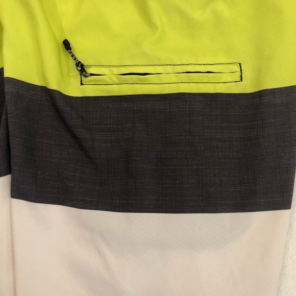 Quiksilver Surf Skate Black Neon Green White Swim Trunks Board Shorts Mens 29 - Picture 7 of 9